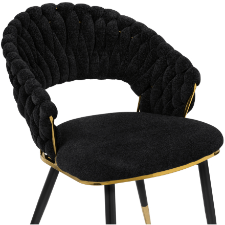 Стул на металлокаркасе Rakel black / gold 