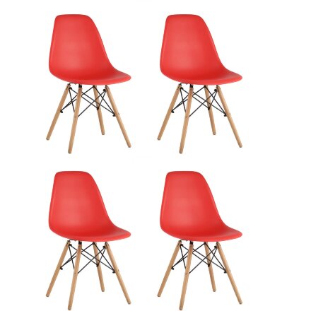 Стул Eames DSW красный x4 