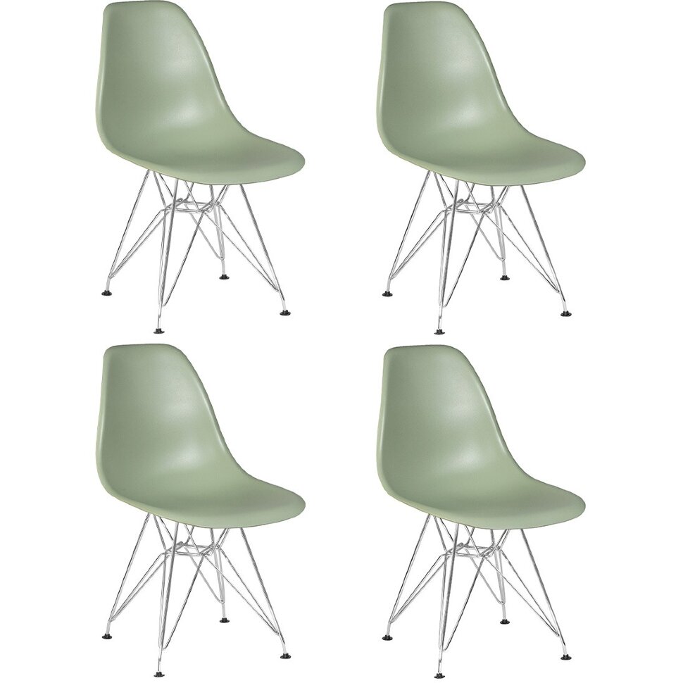 Набор 4 шт Стул обеденный DOBRIN DSR, ножки хром, цвет мятный (NX-G-09) Набор 4 шт Стул обеденный DOBRIN DSR, ножки хром, цвет мятный (NX-G-09)