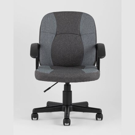 Компьютерное кресло Stool Group TopChairs Comfort офисное серое в текстильной обивке с механизмом регулировки по высоте 
