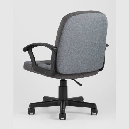 Компьютерное кресло Stool Group TopChairs Comfort офисное серое в текстильной обивке с механизмом регулировки по высоте 
