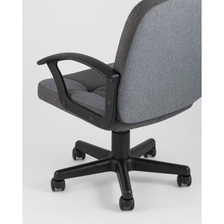 Компьютерное кресло Stool Group TopChairs Comfort офисное серое в текстильной обивке с механизмом регулировки по высоте 