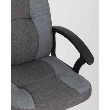 Компьютерное кресло Stool Group TopChairs Comfort офисное серое в текстильной обивке с механизмом регулировки по высоте 