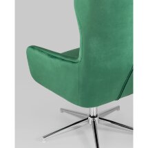 Кресло Stool Group Артис зеленое обивка велюр регулируемое на металлической ножке