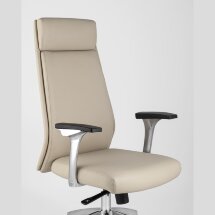 Компьютерное кресло TopChairs для руководителя TopChairs Armor офисное бежевое обивка экокожа крестовина металл