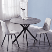 Стол обеденный BELLA 100 антрацит, HPL пластик дуб винтажный light wood
