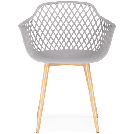 Пластиковый стул Rikon gray / wood 