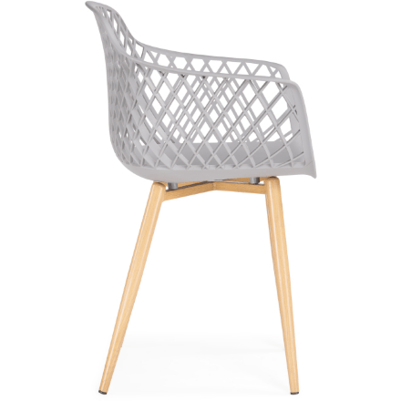 Пластиковый стул Rikon gray / wood 
