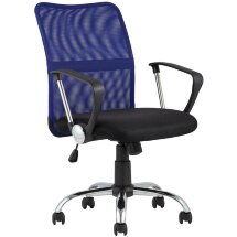 Компьютерное кресло Stool Group TopChairs Junior детское синее в обивке из текстиля и сетки, механизм качания Top Gun