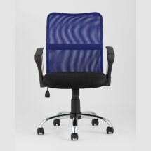 Компьютерное кресло Stool Group TopChairs Junior детское синее в обивке из текстиля и сетки, механизм качания Top Gun
