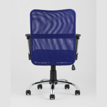 Компьютерное кресло Stool Group TopChairs Junior детское синее в обивке из текстиля и сетки, механизм качания Top Gun