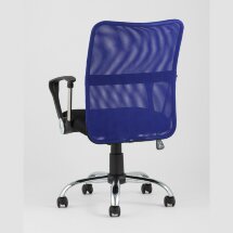 Компьютерное кресло Stool Group TopChairs Junior детское синее в обивке из текстиля и сетки, механизм качания Top Gun