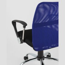 Компьютерное кресло Stool Group TopChairs Junior детское синее в обивке из текстиля и сетки, механизм качания Top Gun