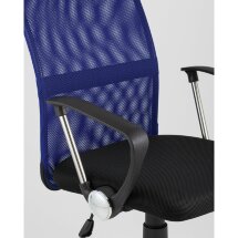 Компьютерное кресло Stool Group TopChairs Junior детское синее в обивке из текстиля и сетки, механизм качания Top Gun