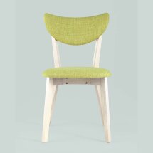 Комплект из двух стульев Stool Group SVEN салатовый обеденный деревянный массив гевеи цвет беленый дуб