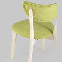 Комплект из двух стульев Stool Group SVEN салатовый обеденный деревянный массив гевеи цвет беленый дуб