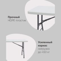 Стол складной пластиковый Кейт 180