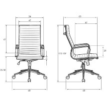 Офисное кресло для руководителей DOBRIN CLARK SIMPLE, белый