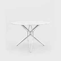 Стол обеденный Stool Group Балтимор 120*120 белый стеклянный