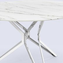 Стол обеденный Stool Group Балтимор 120*120 белый стеклянный