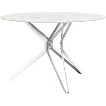 Стол обеденный Stool Group Балтимор 120*120 белый стеклянный