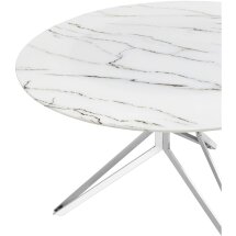 Стол обеденный Stool Group Балтимор 120*120 белый стеклянный