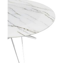 Стол обеденный Stool Group Балтимор 120*120 белый стеклянный