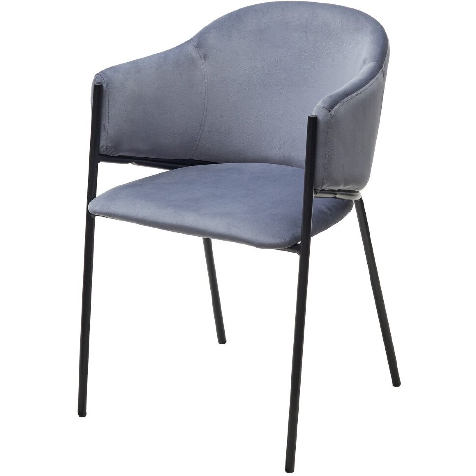 Стул ДИЛЛ, цвет H-14 Серый, велюр / черный каркас Стул ДИЛЛ, цвет H-14 Серый, велюр / черный каркас