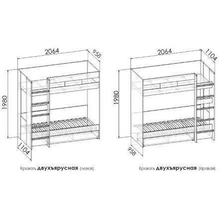 Кровать 2-х ярусная Ральф Софт КР2 