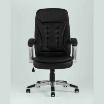 Компьютерное кресло Stool Group TopChairs Control офисное черное обивка экокожа, механизм качания Top Gun