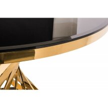 Стол стеклянный Twist 130х74 gold / black