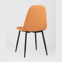 Стул Stool Group Норман рогожка оранжевый ножки металл