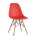 Стул Eames SIMPLE DSW красный, литой полипропилен, стальной каркас, натуральный массив бука 