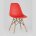 Стул Eames SIMPLE DSW красный, литой полипропилен, стальной каркас, натуральный массив бука 