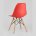 Стул Eames SIMPLE DSW красный, литой полипропилен, стальной каркас, натуральный массив бука 