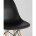 Стул Eames SIMPLE DSW черный, литой полипропилен, стальной каркас, натуральный массив бука 