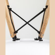 Стул Eames SIMPLE DSW черный, литой полипропилен, стальной каркас, натуральный массив бука