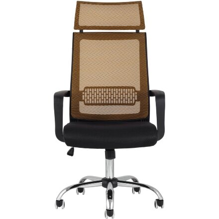 Компьютерное кресло TopChairs TopChairs Style офисное оранжевое в обивке с сеткой, регулировка по высоте и механизм качания To 