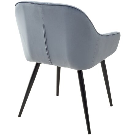 Стул BREEZE BLUVEL-06 BLUE, велюр/ черный каркас М-City 