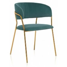 Стул на металлокаркасе на металлокаркасе Kamelia green / gold