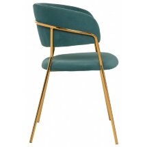 Стул на металлокаркасе на металлокаркасе Kamelia green / gold