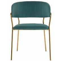 Стул на металлокаркасе на металлокаркасе Kamelia green / gold