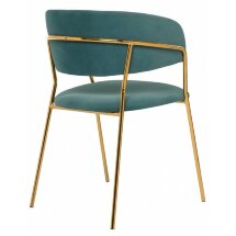 Стул на металлокаркасе на металлокаркасе Kamelia green / gold