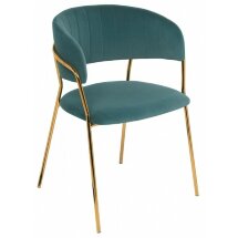 Стул на металлокаркасе на металлокаркасе Kamelia green / gold