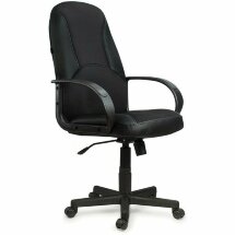 Кресло офисное BRABIX &quot;City EX-512&quot;, кожзаменитель черный, ткань черная, TW, 531407