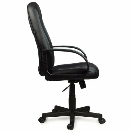 Кресло офисное BRABIX &quot;City EX-512&quot;, кожзаменитель черный, ткань черная, TW, 531407 Черный