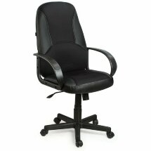 Кресло офисное BRABIX &quot;City EX-512&quot;, кожзаменитель черный, ткань черная, TW, 531407