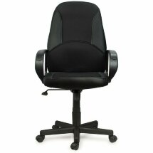 Кресло офисное BRABIX &quot;City EX-512&quot;, кожзаменитель черный, ткань черная, TW, 531407
