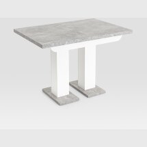 Стол Stool Group Clyde раскладной 110-168*75 см бетон/белый лофт