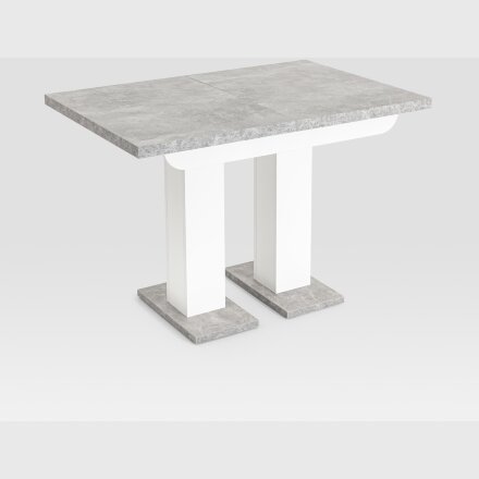 Стол Stool Group Clyde раскладной 110-168*75 см бетон/белый лофт 